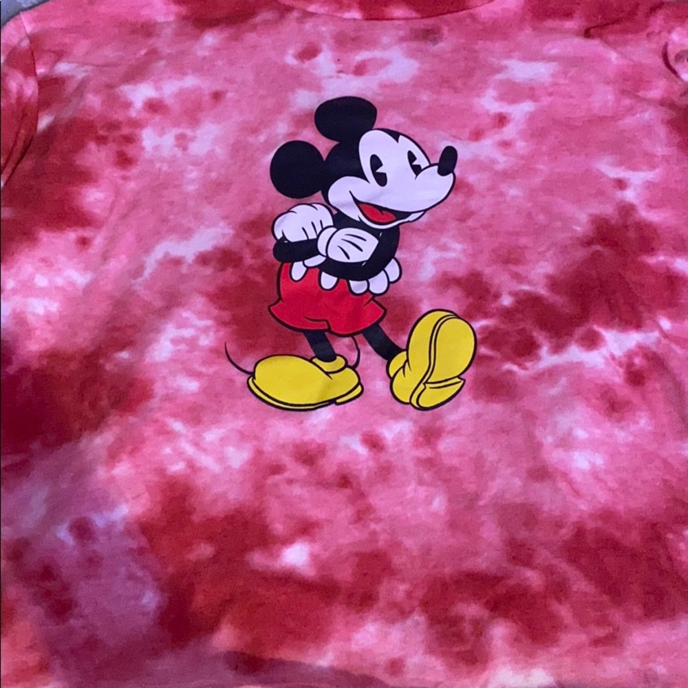 mickey mouse graphic crop top